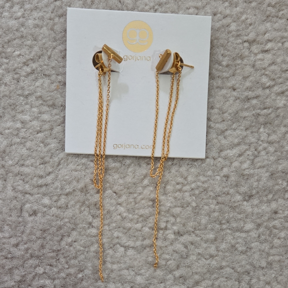 Gorjana Gold Double Chain Earrings